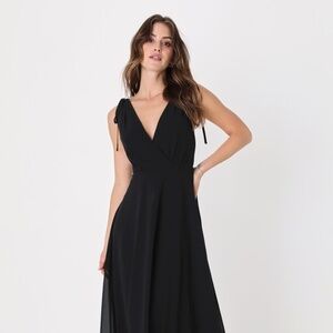 Lulus Dance The Night Away Black Backless Maxi Dress - Size S